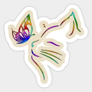 My playful cat makes me happy ! Sticker